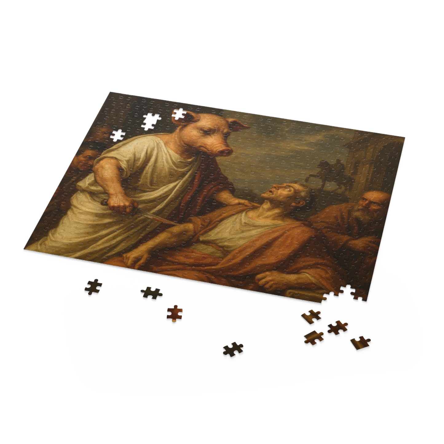 Artistic 500-Piece Puzzle - Intriguing Historical Scene Featuring a John Pork
