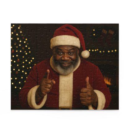 Black Santa — Festive Christmas Jigsaw (120/252/500 pcs)