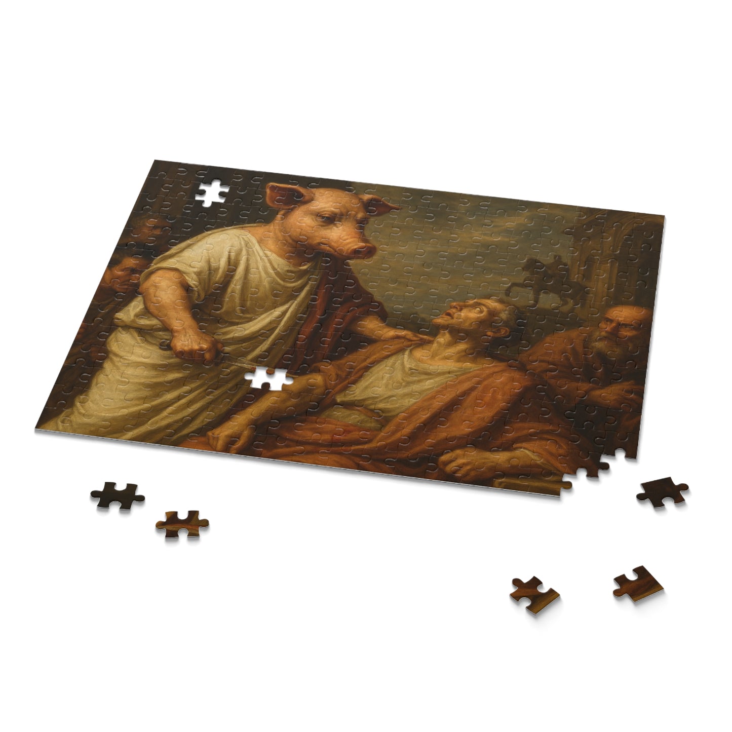 Artistic 500-Piece Puzzle - Intriguing Historical Scene Featuring a John Pork
