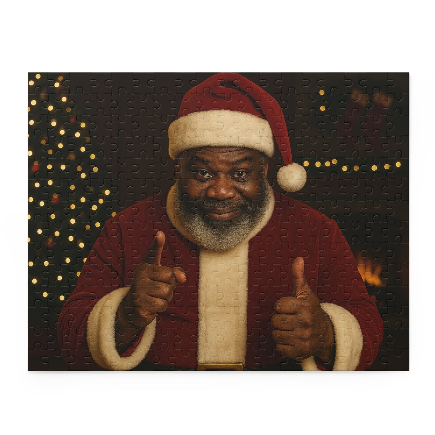 Black Santa — Festive Christmas Jigsaw (120/252/500 pcs)