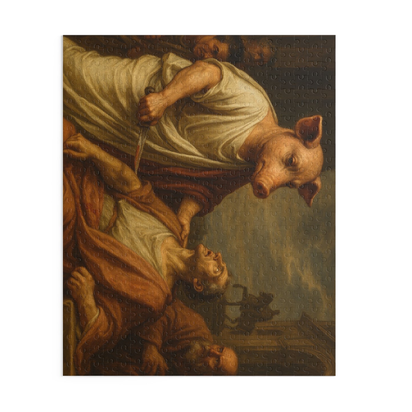 Artistic 500-Piece Puzzle - Intriguing Historical Scene Featuring a John Pork