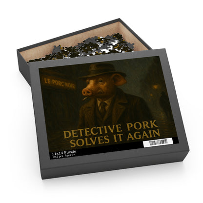 Detective John Pork Puzzle - 120/252/500-Piece Mystery Jigsaw