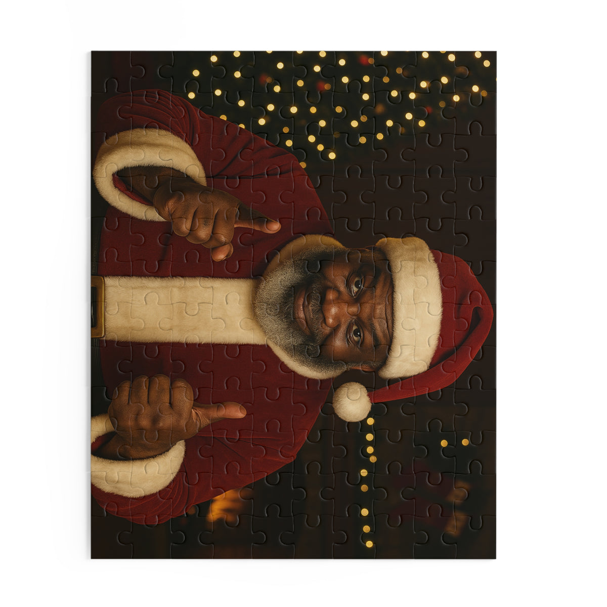Black Santa — Festive Christmas Jigsaw (120/252/500 pcs)