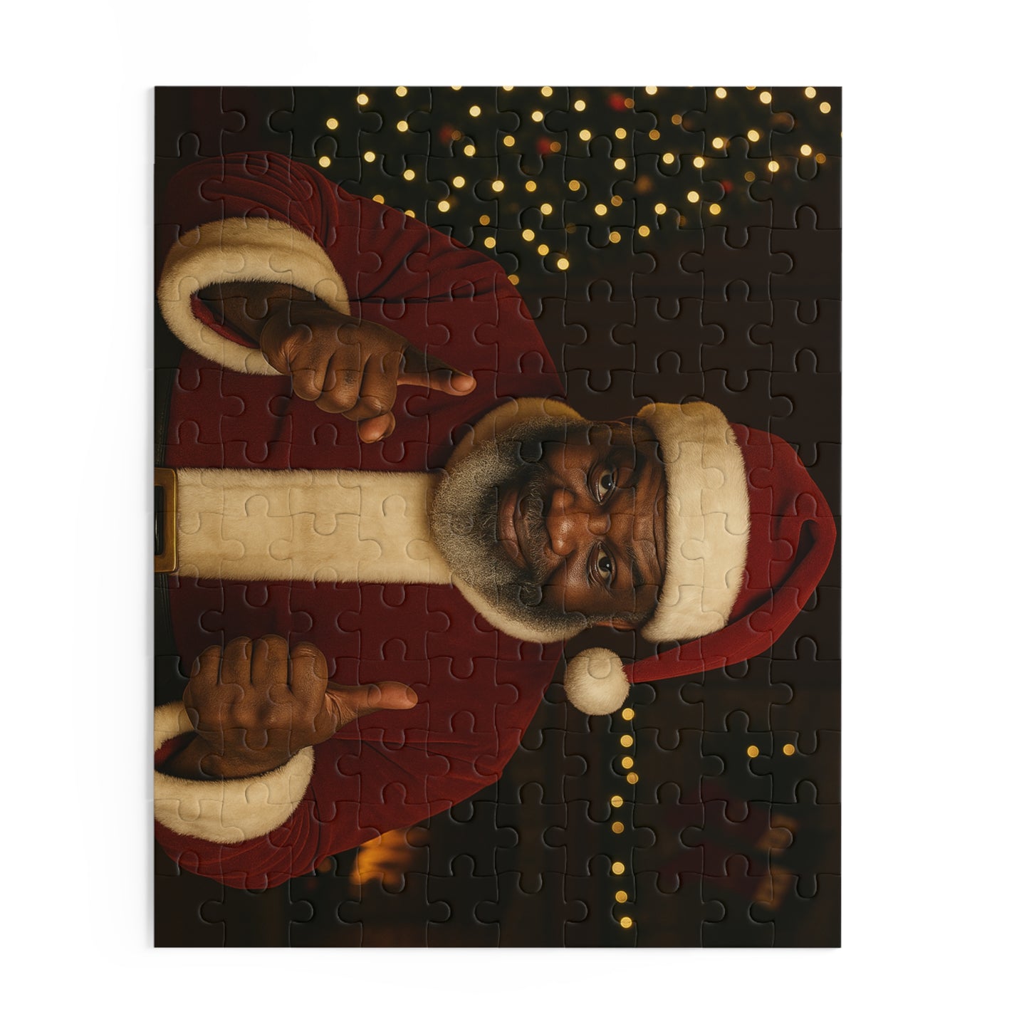 Black Santa — Festive Christmas Jigsaw (120/252/500 pcs)