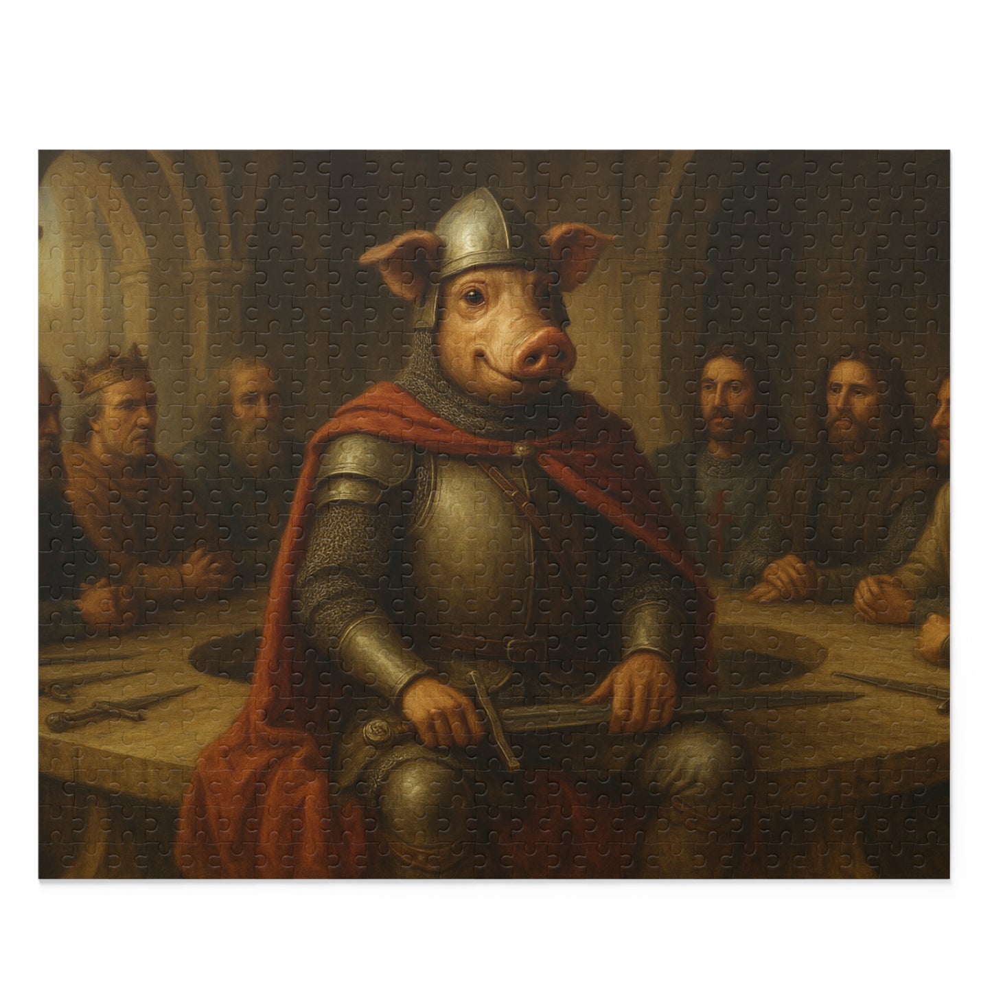 sir John Pork at the round table   (120, 252, 500-Piece)