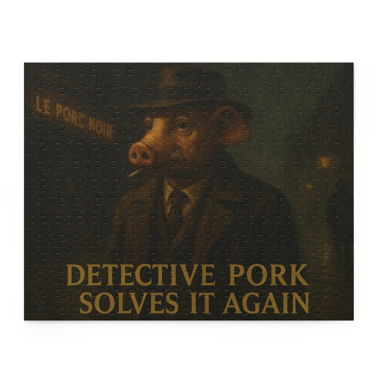 Detective John Pork Puzzle - 120/252/500-Piece Mystery Jigsaw