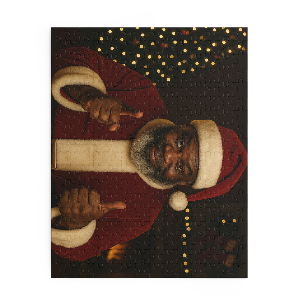 Black Santa — Festive Christmas Jigsaw (120/252/500 pcs)