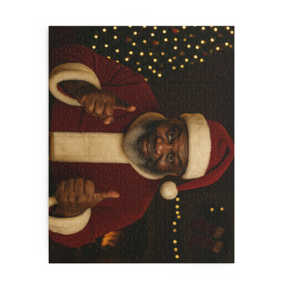 Black Santa — Festive Christmas Jigsaw (120/252/500 pcs)