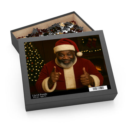 Black Santa — Festive Christmas Jigsaw (120/252/500 pcs)