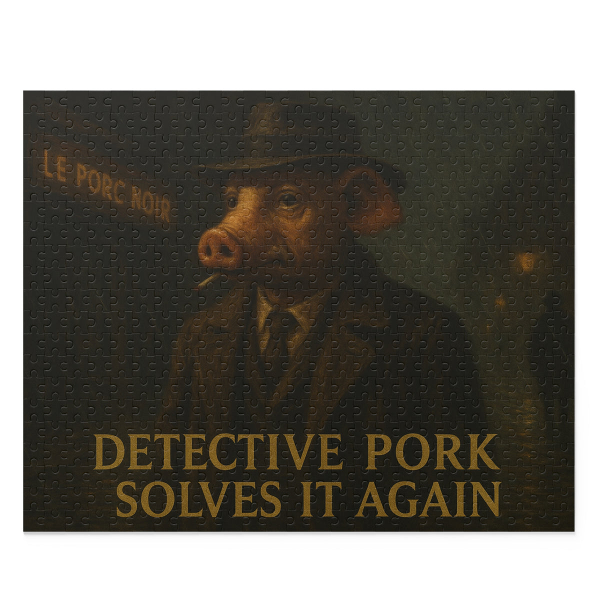 Detective John Pork Puzzle - 120/252/500-Piece Mystery Jigsaw