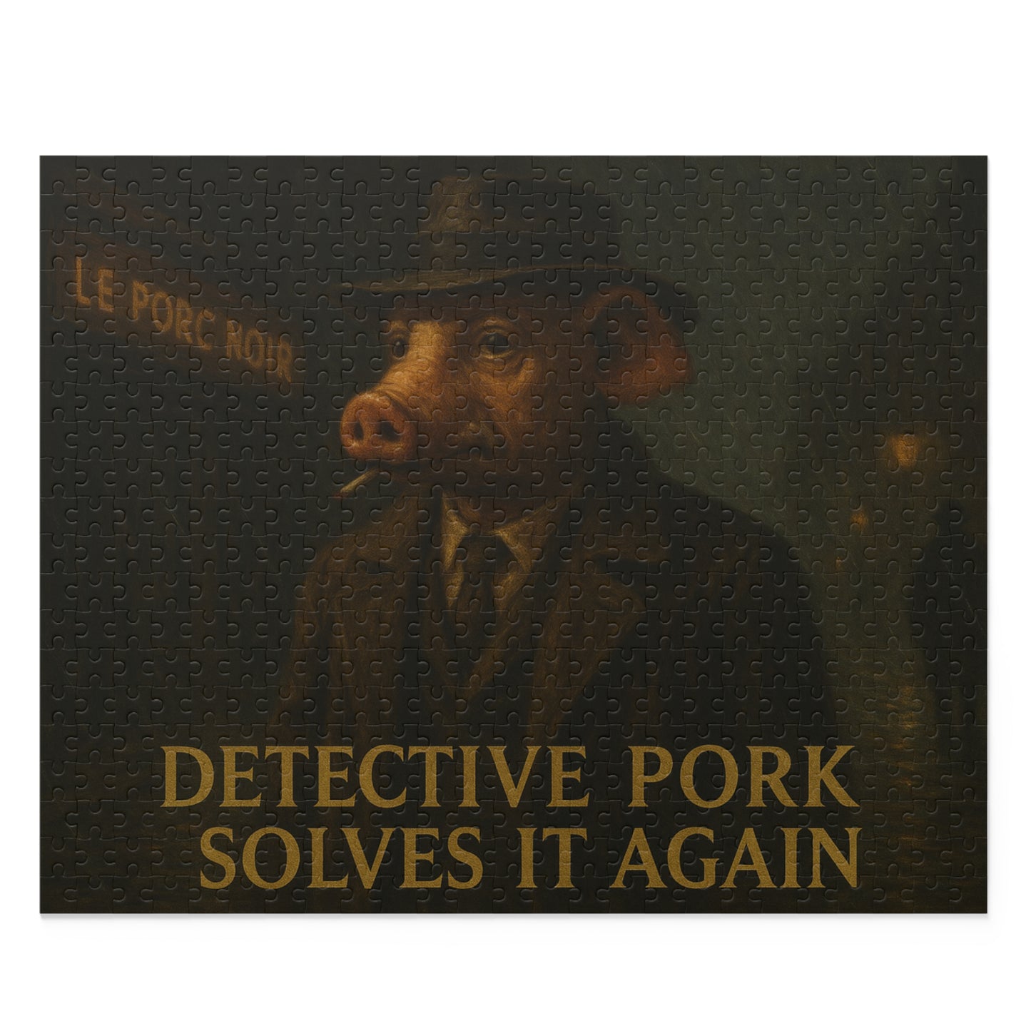 Detective John Pork Puzzle - 120/252/500-Piece Mystery Jigsaw