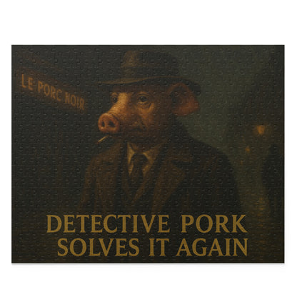 Detective John Pork Puzzle - 120/252/500-Piece Mystery Jigsaw