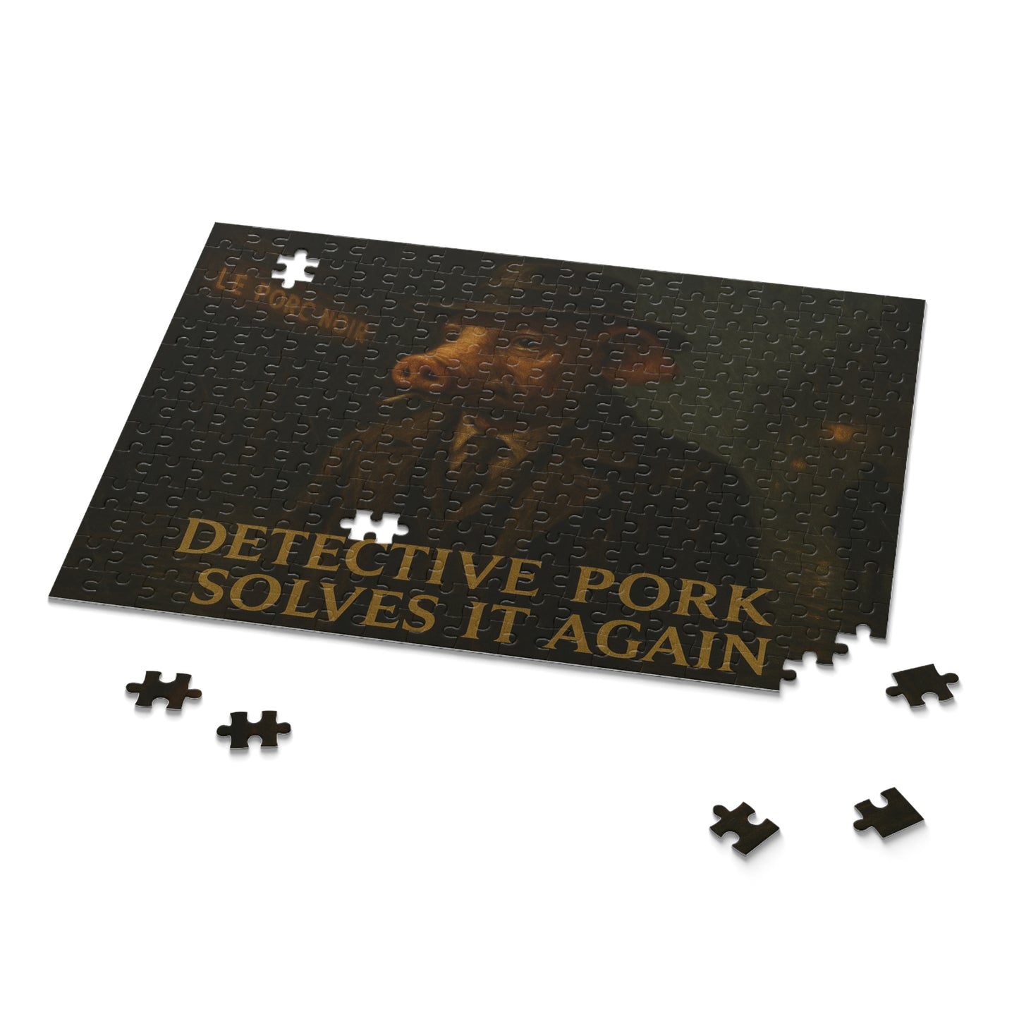 Detective John Pork Puzzle - 120/252/500-Piece Mystery Jigsaw