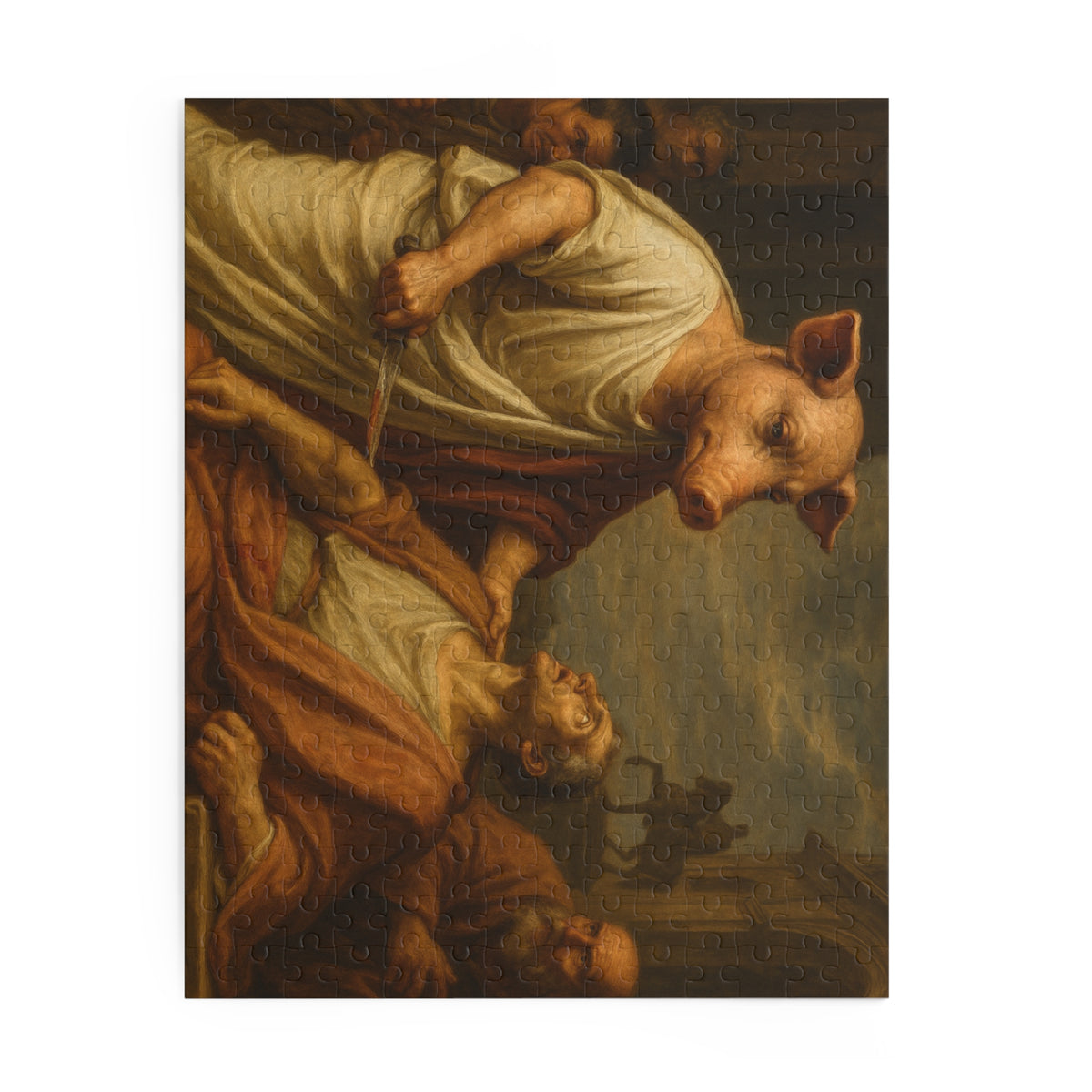 Artistic 500-Piece Puzzle - Intriguing Historical Scene Featuring a John Pork