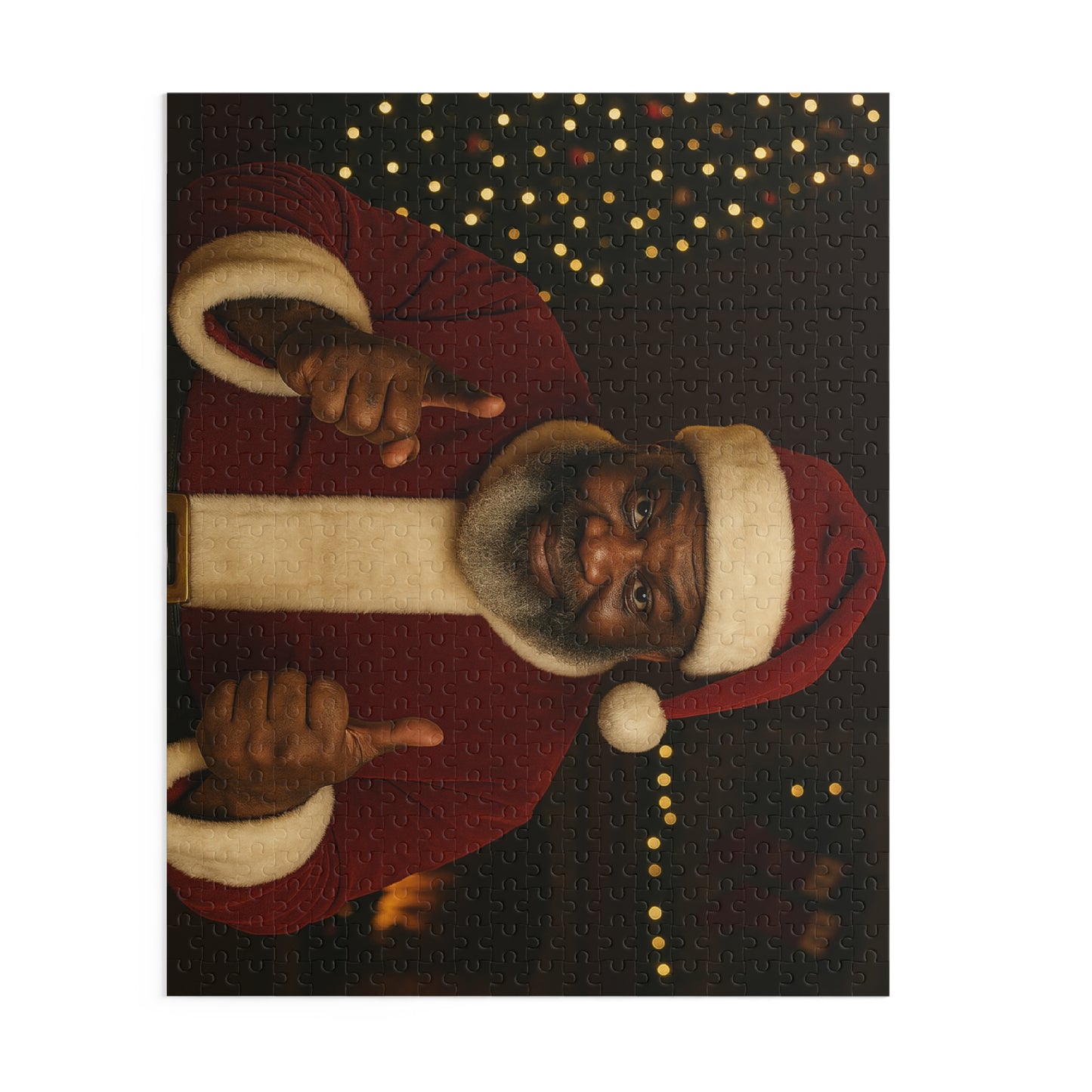 Black Santa — Festive Christmas Jigsaw (120/252/500 pcs)