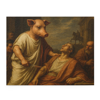 Artistic 500-Piece Puzzle - Intriguing Historical Scene Featuring a John Pork
