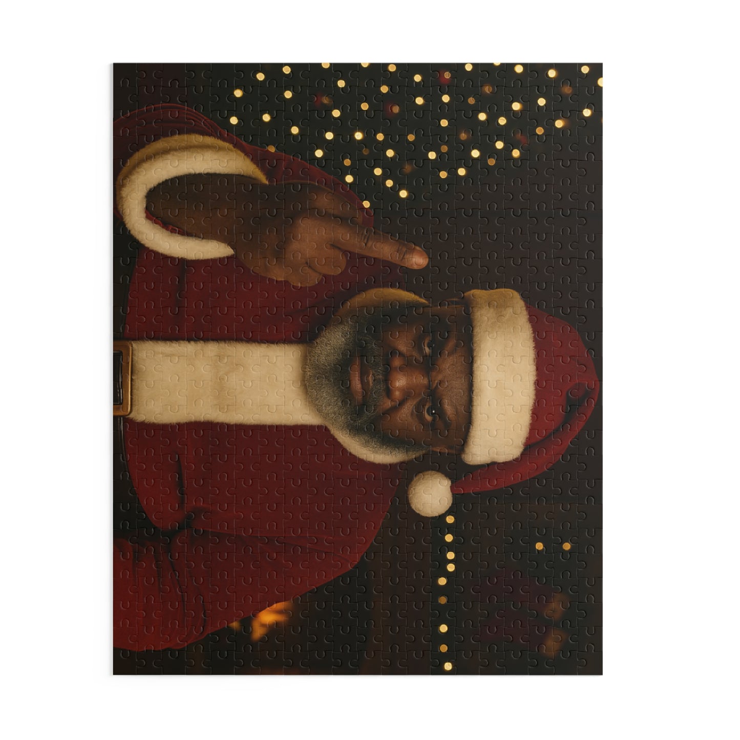 Santa Giving the Finger Puzzle — Funny Adult Christmas Jigsaw (120/252/500 pcs)