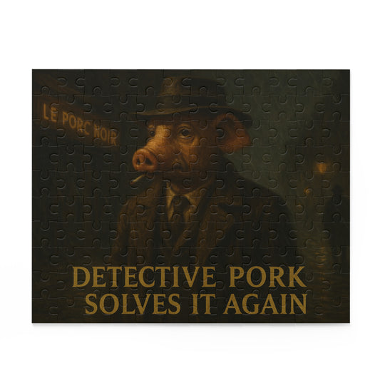 Detective John Pork Puzzle - 120/252/500-Piece Mystery Jigsaw