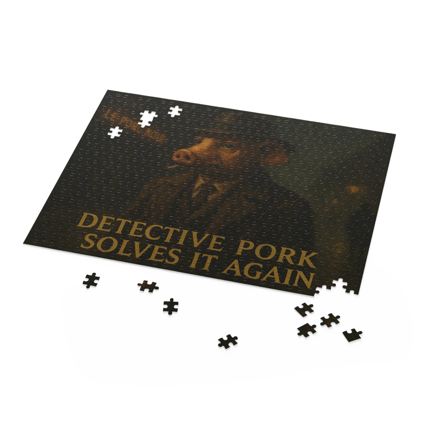 Detective John Pork Puzzle - 120/252/500-Piece Mystery Jigsaw