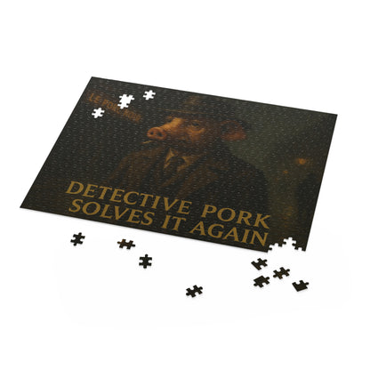 Detective John Pork Puzzle - 120/252/500-Piece Mystery Jigsaw