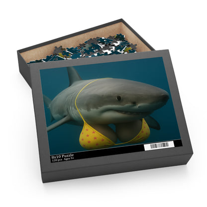 Shark in Bikini Jigsaw Puzzle — Funny Ocean Animal Puzzle (120/252/500 pcs)