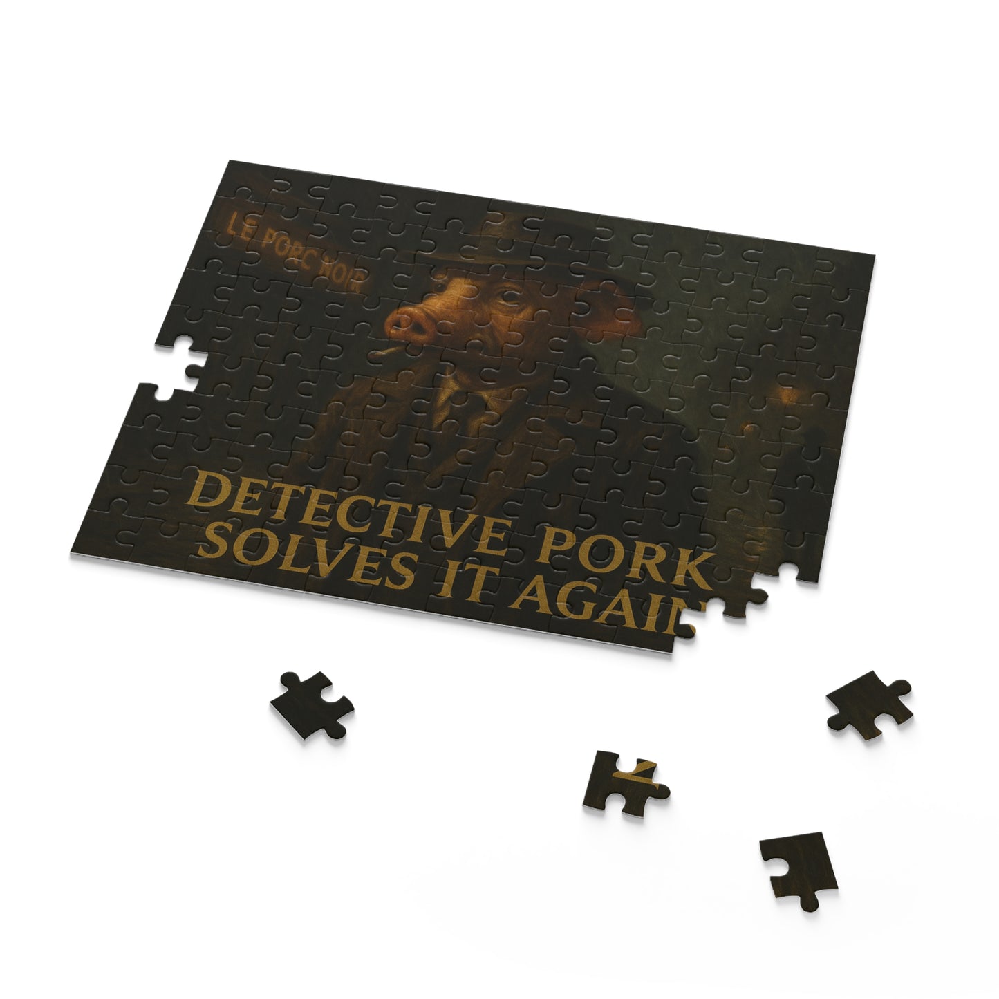 Detective John Pork Puzzle - 120/252/500-Piece Mystery Jigsaw