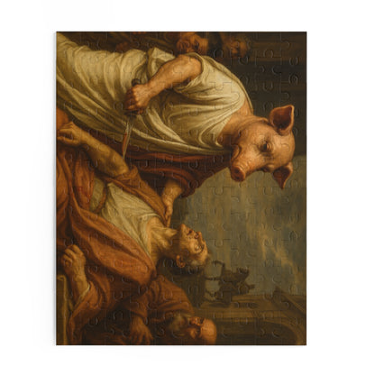 Artistic 500-Piece Puzzle - Intriguing Historical Scene Featuring a John Pork