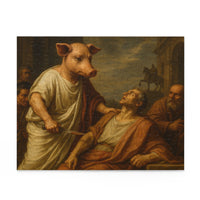 Artistic 500-Piece Puzzle - Intriguing Historical Scene Featuring a John Pork