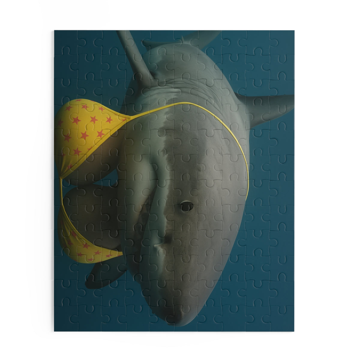 Shark in Bikini Jigsaw Puzzle — Funny Ocean Animal Puzzle (120/252/500 pcs)